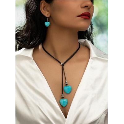 Vintage Bohemian Style Turquoise Design Necklace 